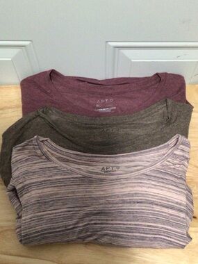 APT. 9 Women's Mixed Color Casual Scoop Neck Tops - Pink, Brown, Plum